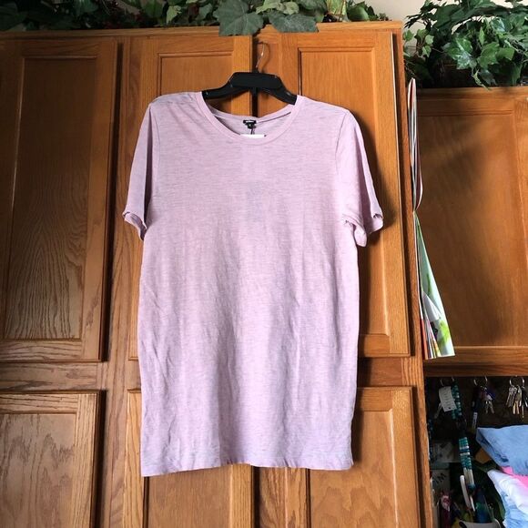 NWT MONROW Burn Out Oversized Crew Neck Tee Lavender - M - Picture 2 of 12